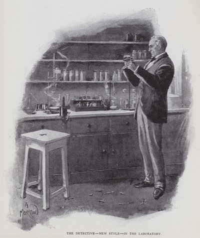 Il detective, nuovo stile, nel laboratorio da Albert Morrow