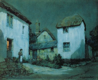 Una Strada al Chiaro di Luna, Heavitree, Exeter da Albert Moulton Foweraker
