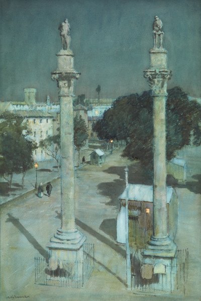Chiaro di luna - Alameda de Hércules, Siviglia da Albert Moulton Foweraker