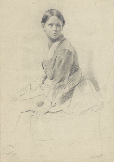 Giovane donna seduta da Albert  Neuhuys