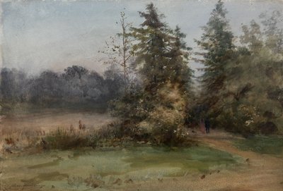 Paesaggio con due figure da Albert Nikolaevich Benois