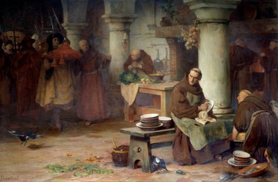 San Bonaventura riceve la porpora cardinalizia da Albert Pierre Dawant
