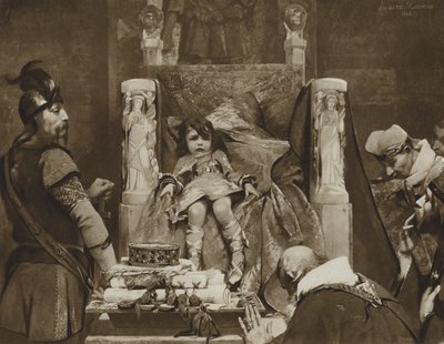 Clodoveo II, il Ragazzo Re dei Franchi da Albert Pierre René (after) Maignan