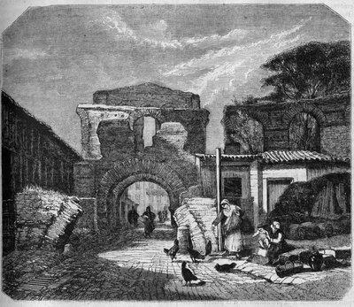 Architettura gallo-romana; vista del Palazzo di Gallieno (anfiteatro del III secolo). Bordeaux, Gironda (33) da Albert Pierre Rene Maignan