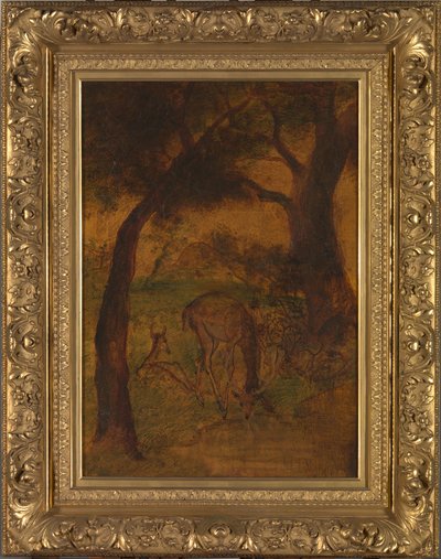 Un cervo che beve, ca. 1870s da Albert Pinkham Ryder
