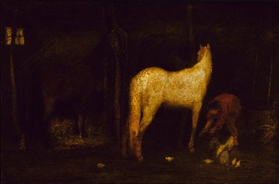 Nella stalla, prima del 1911 da Albert Pinkham Ryder
