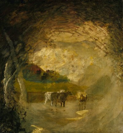 Paesaggio con alberi e bestiame da Albert Pinkham Ryder