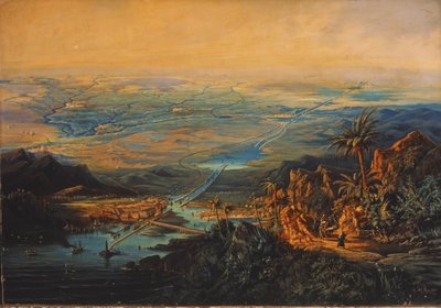 Canale di Suez nel novembre 1864 da Albert Rieger