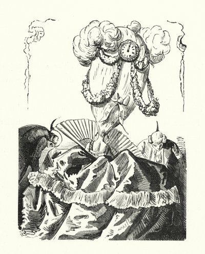 Acconciatura femminile assurda da Albert Robida