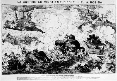 Anticipazione: Battaglia di Mazayamba: il conflitto australo-mozambicano, guerra e operazioni chimiche - in "La guerra nel XX secolo" di A. Robida da Albert Robida