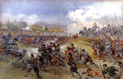 Battaglia di Cerisolles tra Francesco I e Carlo V da Albert Robida