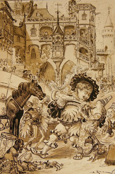 Infanzia di Pantagruel da Albert Robida