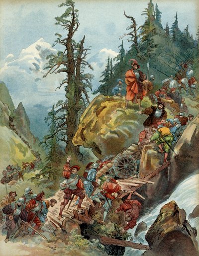 Quinta guerra italiana (1515-1516): il passaggio delle Alpi nell