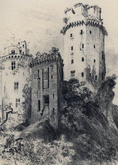 Fortezza di Largoet (torri di Elven) - Vecchia Francia - Bretagna - testo, disegni e litografie di Albert Robida da Albert Robida