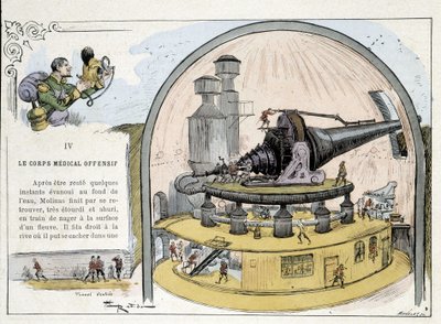 Cannone futuristico - in "La guerra nel ventesimo secolo" di Robida da Albert Robida