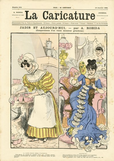 Illustrazione per la copertina di La Caricature (1880) da Albert Robida