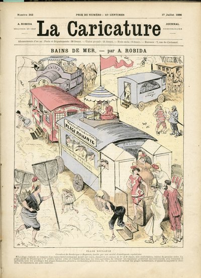 Illustrazione di Albert Robida (1848-1926) per la copertina di La Caricature (1880) da Albert Robida