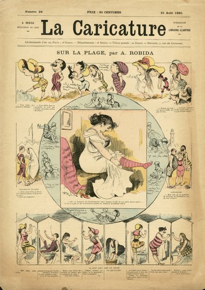Illustrazione di Albert Robida (1848-1926) per la copertina di La Caricature (1880) da Albert Robida