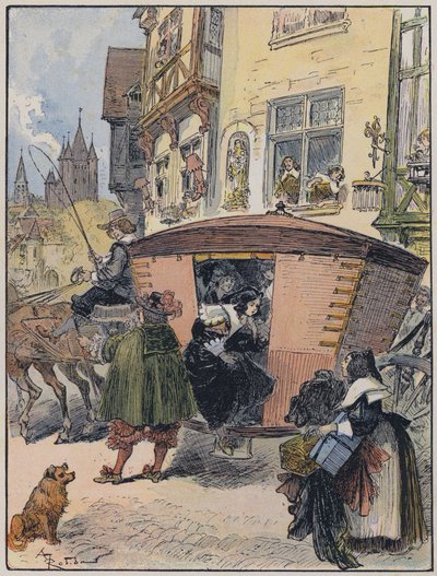 Illustrazione per Le Capitaine Bellormeau di e illustrato da A Robida da Albert Robida