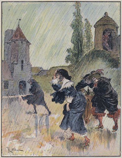 Illustrazione per Le Capitaine Bellormeau di e illustrato da A Robida da Albert Robida