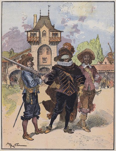 Illustrazione per Le Capitaine Bellormeau di A Robida da Albert Robida