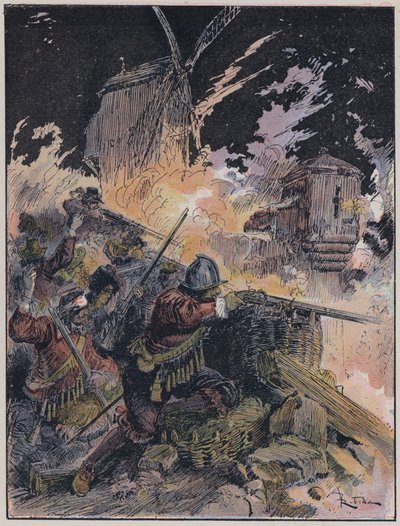 Illustrazione per Le Capitaine Bellormeau di A Robida da Albert Robida