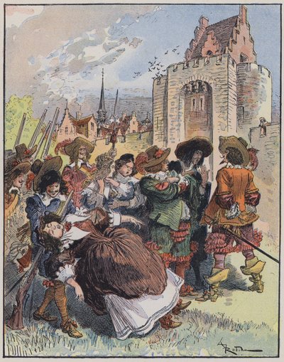 Illustrazione per Le Capitaine Bellormeau di e illustrato da A Robida da Albert Robida