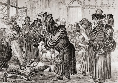 Le Sophiste feut introduict et commença sa harangue en toussant da Albert Robida