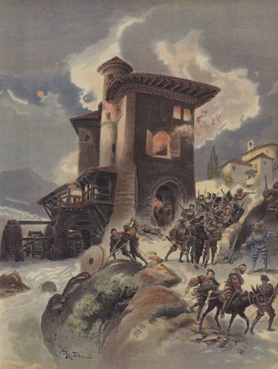 Il partigiano Montlue si impadronisce dei mulini di Auriol e massacra la guarnigione imperiale da Albert Robida