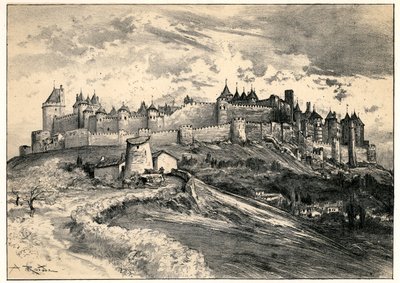 Città medievale di Carcassonne da Albert Robida