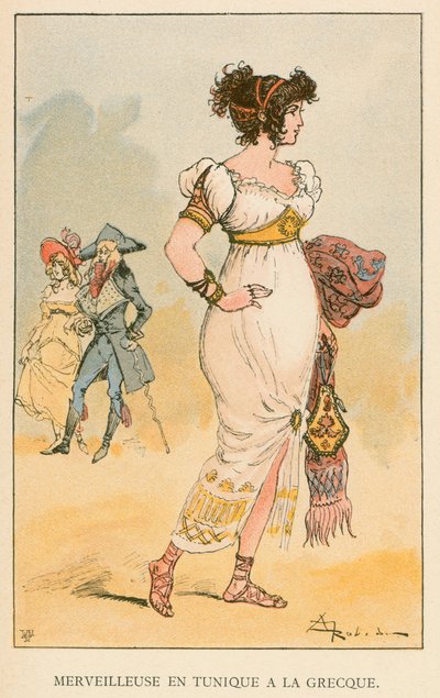 Merveilleuse en Tunique à la Grecque da Albert Robida