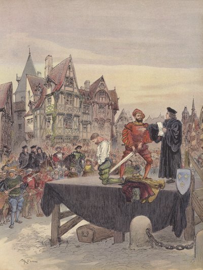San Vallier è graziato sul patibolo da Albert Robida