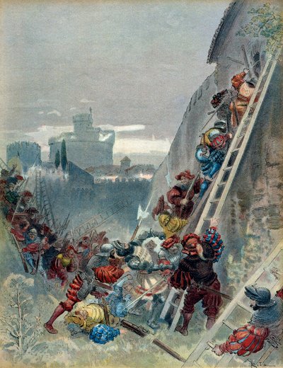 Settima guerra italiana (1526-1529): Morte di Carlo III di Borbone (1490-1527) durante l