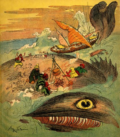 Sindbad il marinaio - racconto delle mille e una notte (1001) - libro del 1948 che racconta le sue avventure (edizione Fortin, collezione Immagini Meravigliose dell