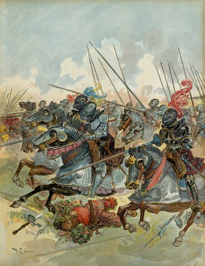Sesta guerra italiana (1521-1526): Battaglia di Pavia (Italia), 24 febbraio da Albert Robida