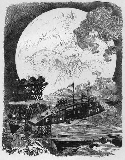 Conquista dello Spazio: Viaggio sulla Luna da Albert Robida