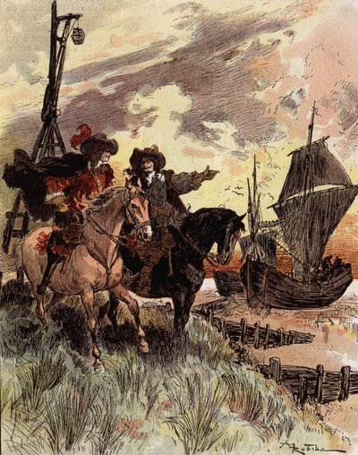 La timidezza del Capitano Bellormeau - "Bellormeau ispezionò Fort Philippe". Personaggio dal libro di Albert Robida. Copertina "Il piccolo francese illustrato" del 16/12/1899 da Albert Robida