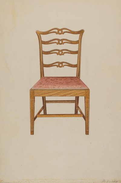 Sedia a schienale a scala da Albert Ryder