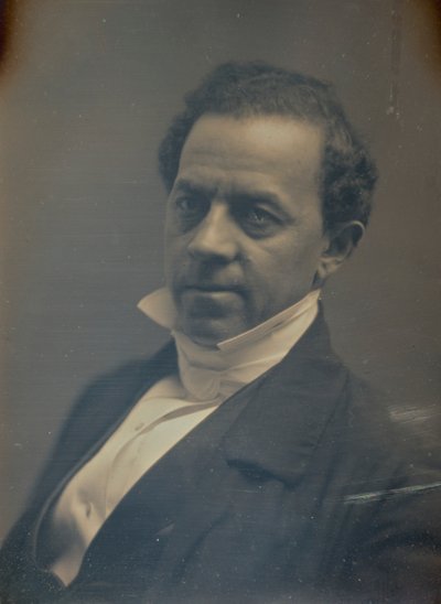 Gentiluomo in colletto formale e cravatta bianca da Albert Sands Southworth