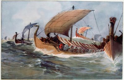 Drakkar. Navi vichinghe a vela da Albert Sébille