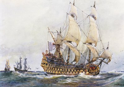 Nave francese di primo rango al tempo di Colbert (XVII secolo) da Albert Sébille