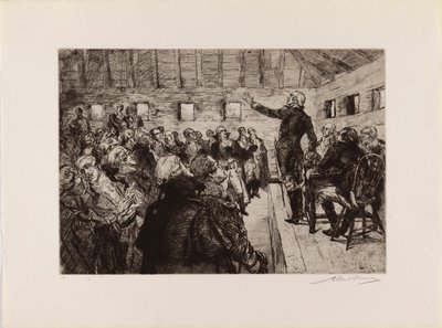 Washington impedisce una dittatura militare (dal portfolio "The Bicentennial Pageant of George Washington") da Albert Sterner