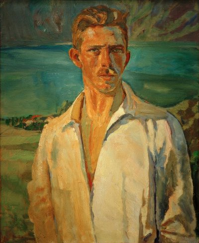 Autoritratto al lago Attersee da Albert Weisgerber