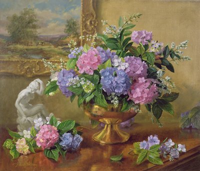 AB211B Natura morta di ortensie e lillà da Albert Williams