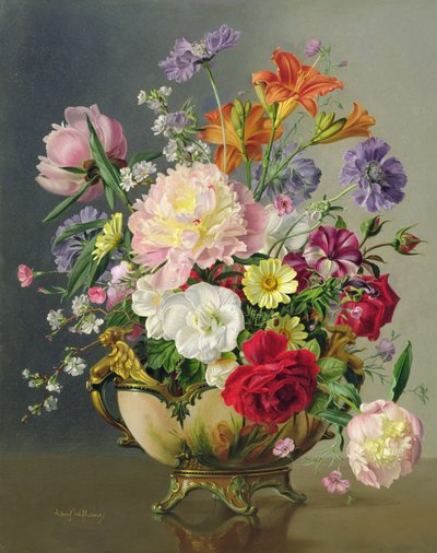 Composizione floreale in una zuppiera di porcellana da Albert Williams
