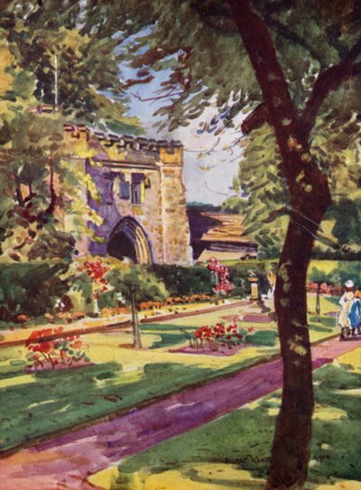 Abbazia di Whalley, il Portale Nord-Orientale da Albert Woods