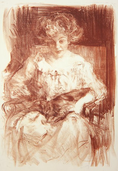Mrs. H. V. Milbank a Ferby Lodge con Bebear da Albert de Belleroche