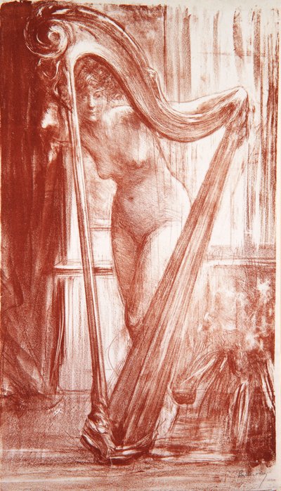 Ragazza con arpa, 1903 da Albert de Belleroche