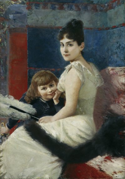 Irene von Keller con il figlio Balthasar da Albert von Keller