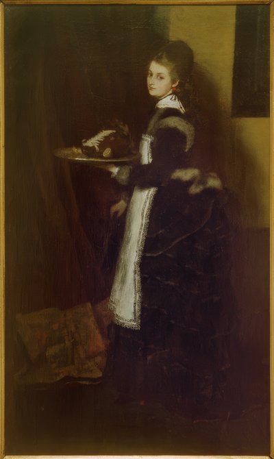 Ragazza che porta una testa di cinghiale da Albert von Keller